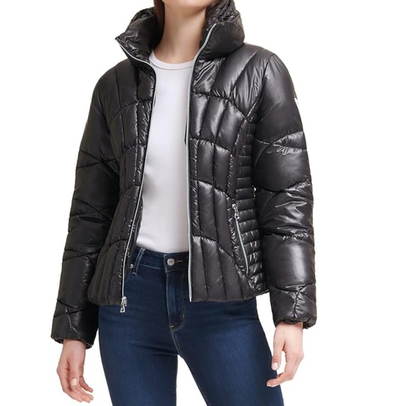 Guess Quilted Puffer Coat - Picture 1 of 8